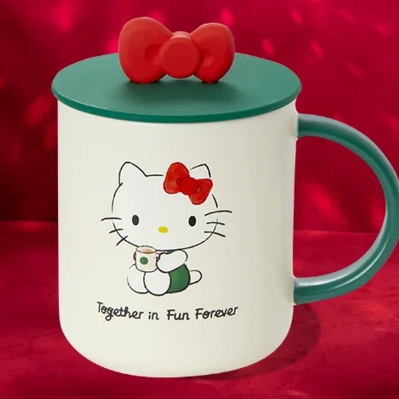 Starbucks Other - New Starbucks x Hello Kitty Ceramic Mug With Silicone Lid